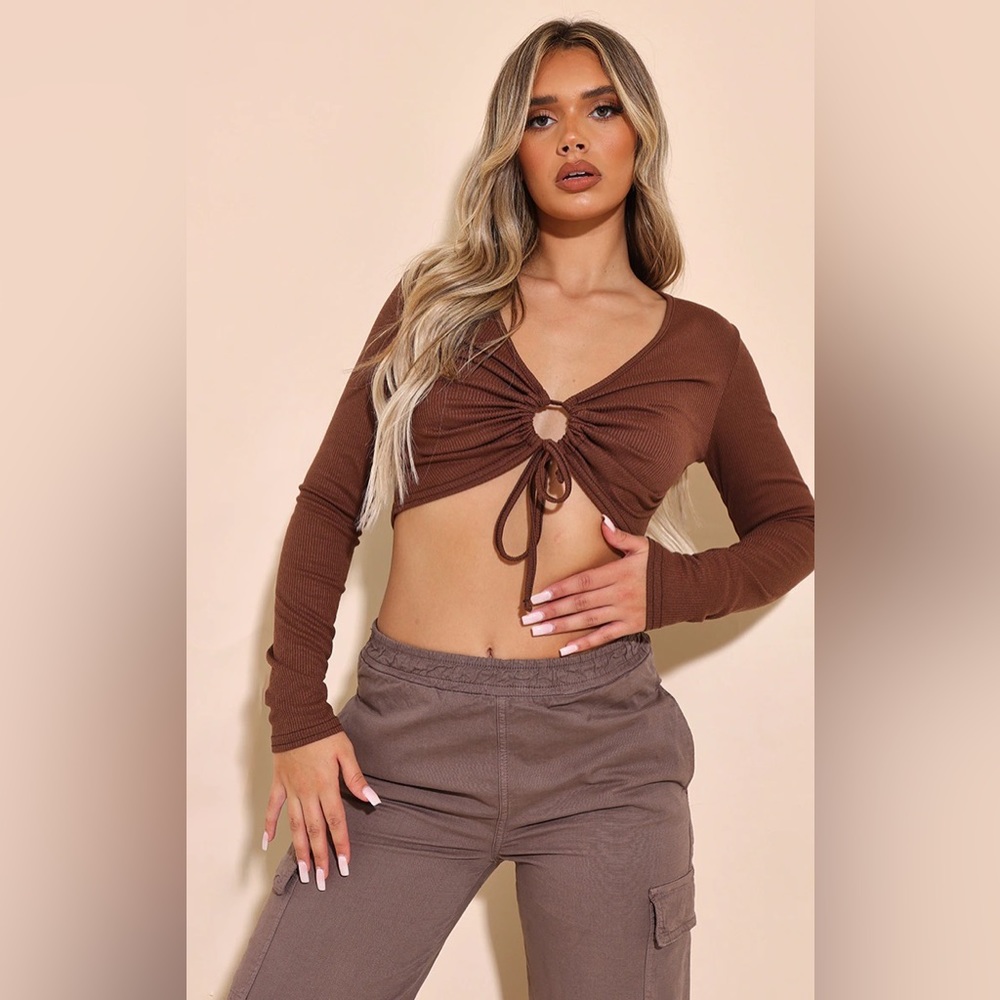 chocolate crop top